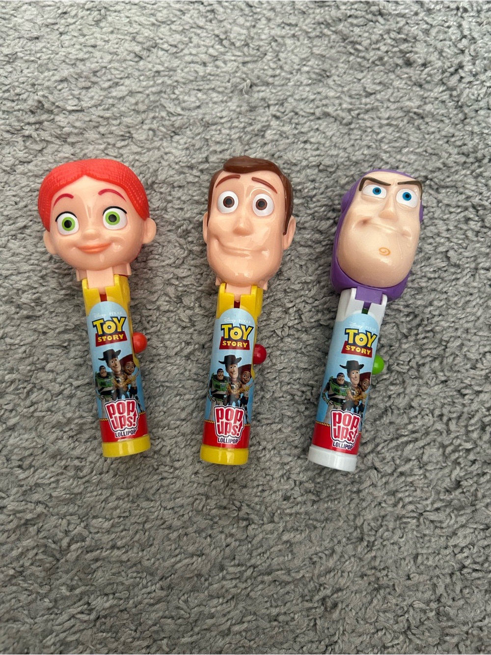 Set of 3 Toy Story Flix Candy Lollipop push up holders